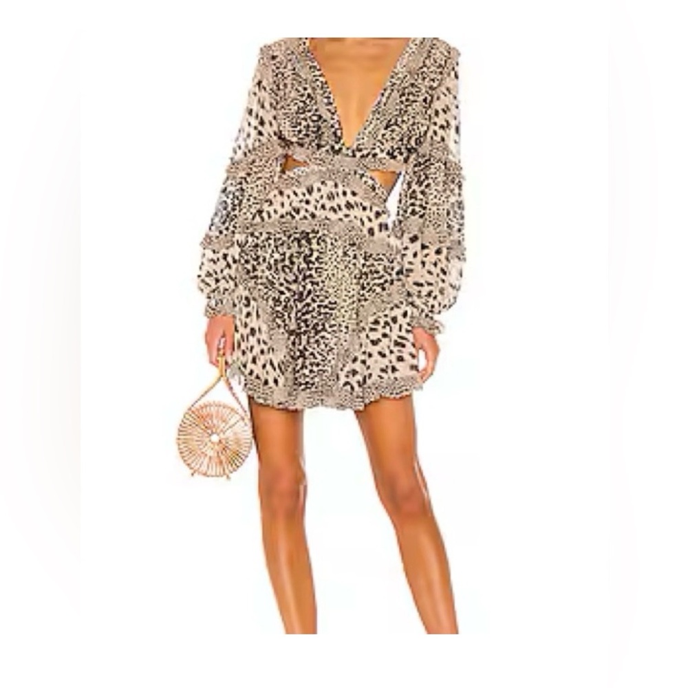 Leopard Print Long Sleeve Dress